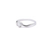 Silver Heart Solitaire Ring 2