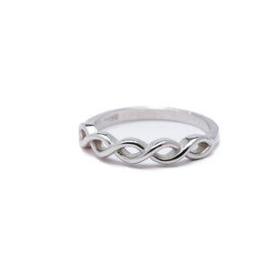 Silver Infinity Twist Ring 1