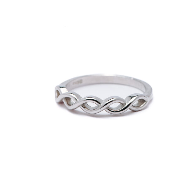 Silver Infinity Twist Ring 1
