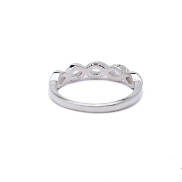 Silver Infinity Twist Ring 2