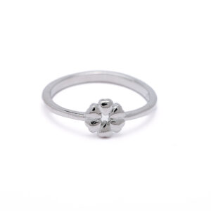 Silver Lucky Clover Ring 1