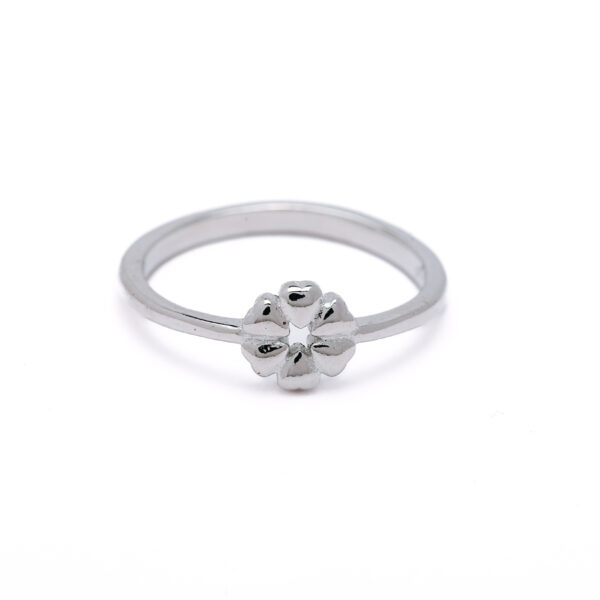 Silver Lucky Clover Ring 1