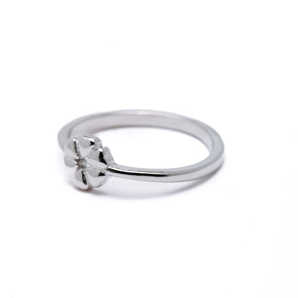 Silver Lucky Clover Ring 2