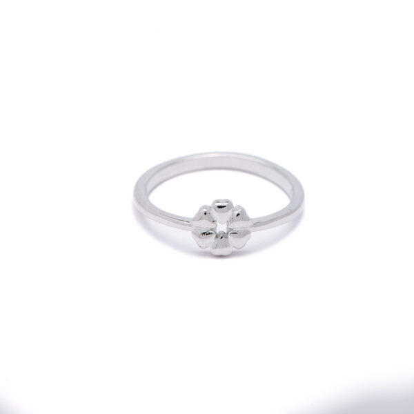 Silver Lucky Clover Ring 3