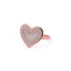 Silver Rose Gold Heart Ring 1