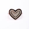 Silver Rose Gold Heart Ring 2