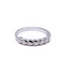 Tiny Hearts Band Silver Ring 1